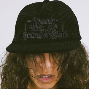 Black Corduroy Cap assholes live forever